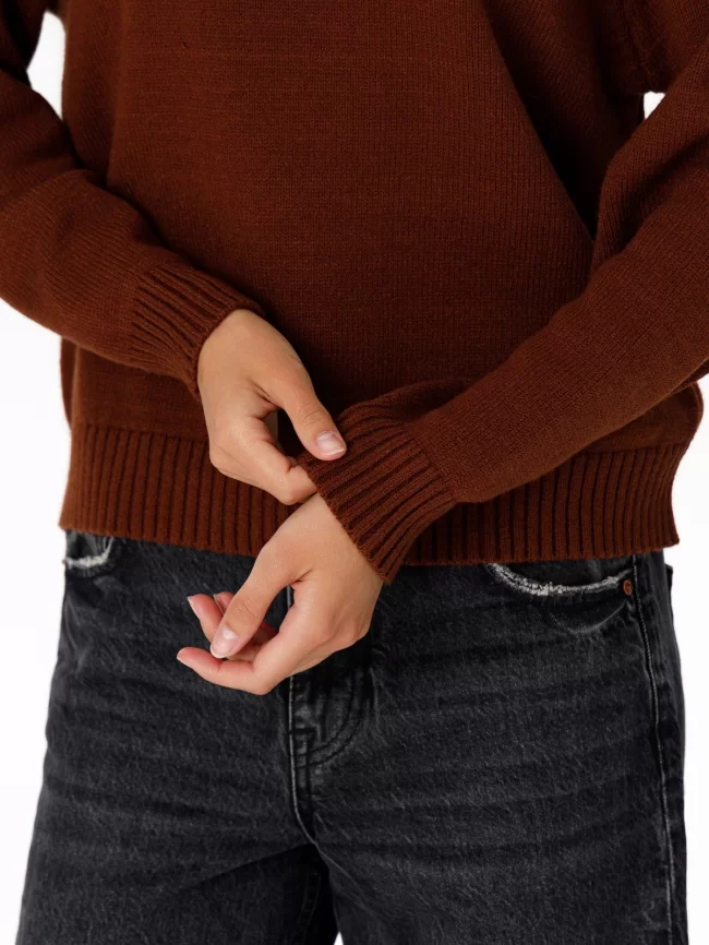 Джемпер женский (цвет: шоколадный) фото 3