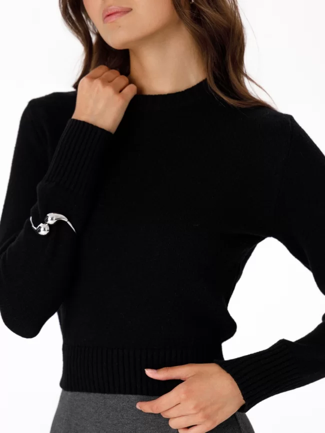 Джемпер женский (цвет: черный) фото 1