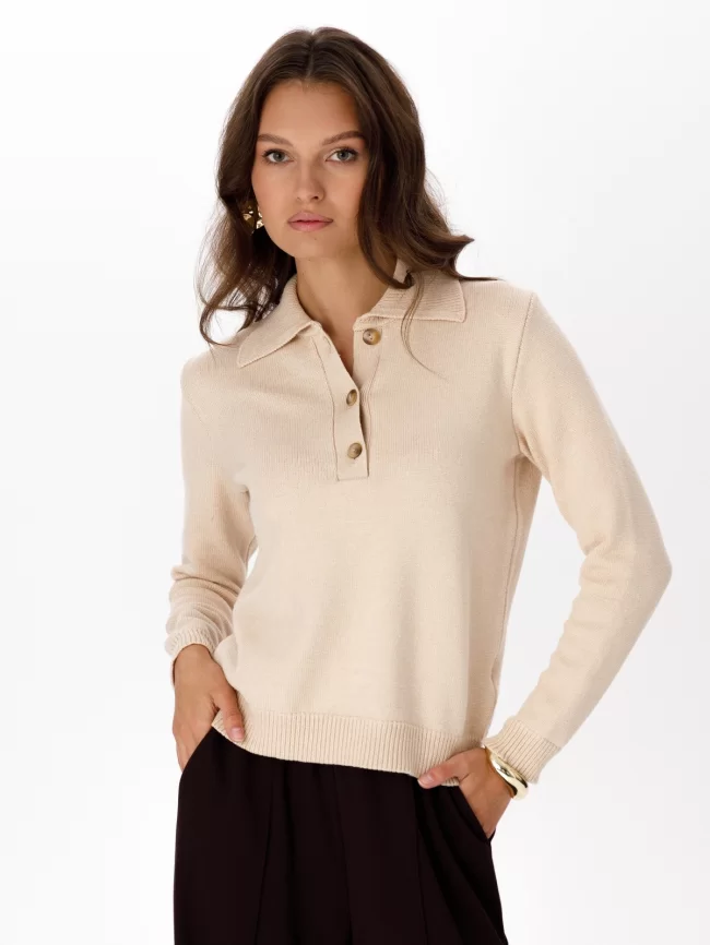 Джемпер женский (цвет: крем-брюле) фото 1