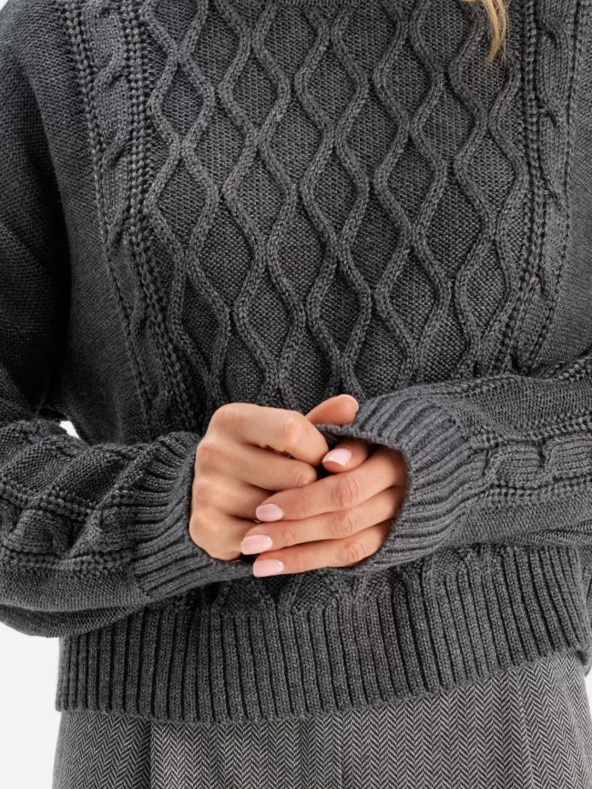 Джемпер женский (цвет: серый) фото 3