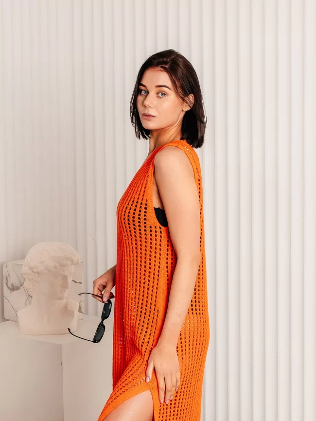 Туника женская (цвет: ярко-оранжевый) фото 5