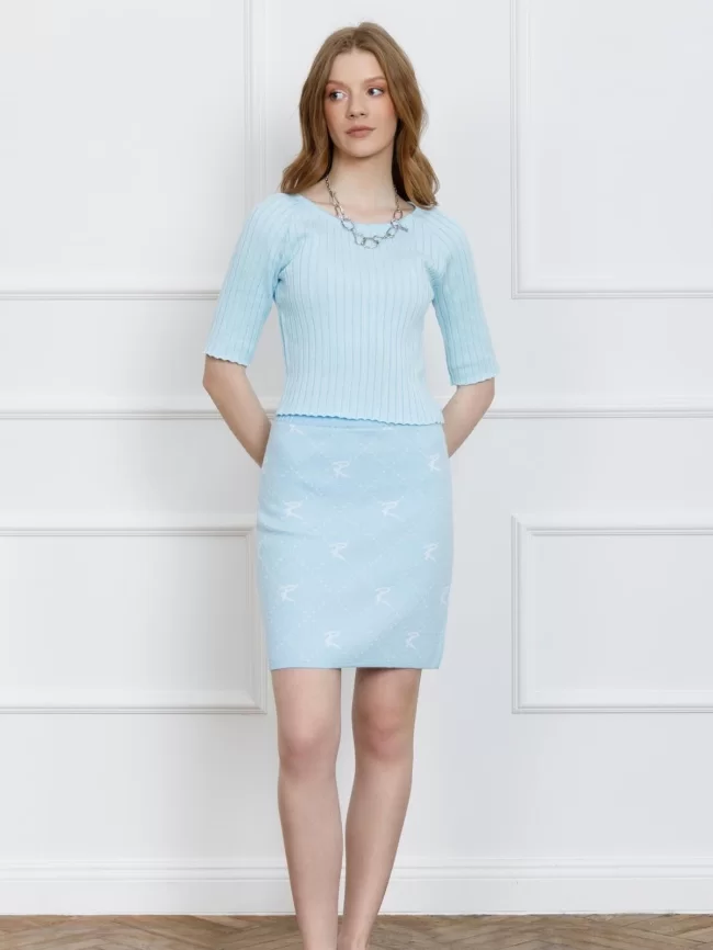 Джемпер женский (цвет: бледно-голубой) фото 3