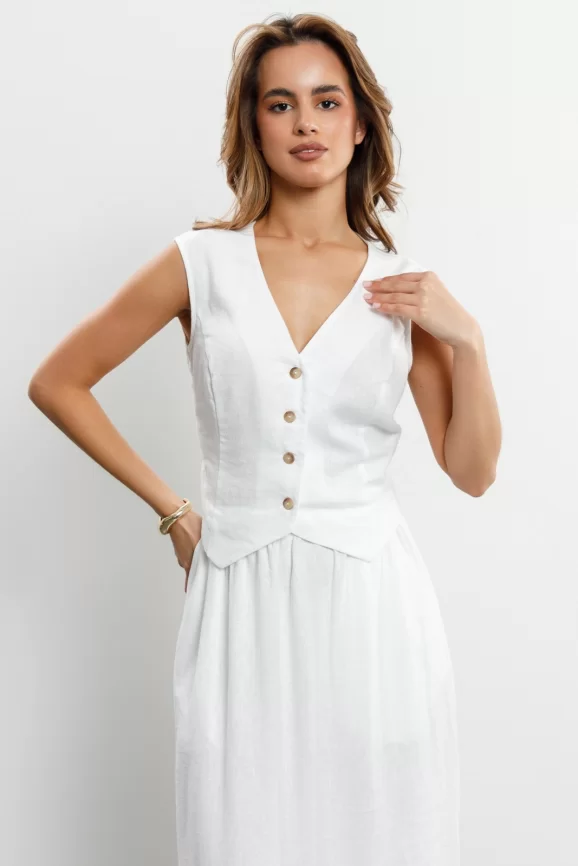 Костюм женский (блузка, юбка) (цвет: белый) фото 4