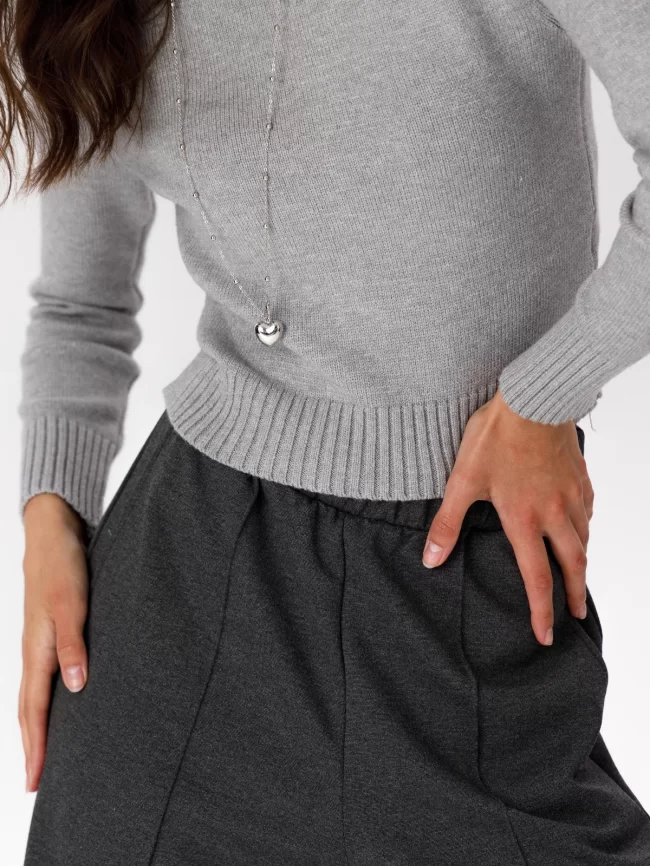 Джемпер женский (цвет: серый) фото 3