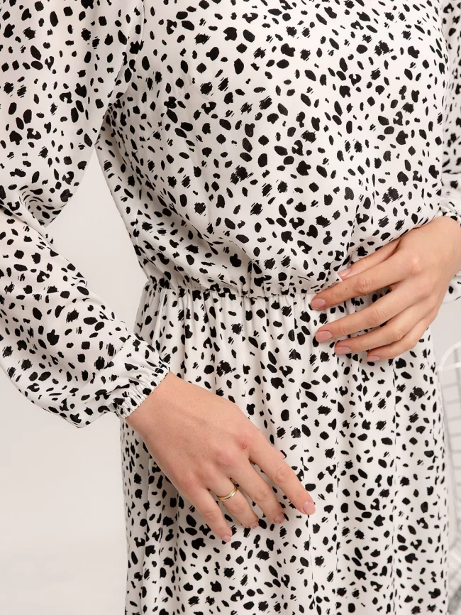 Платье женское (цвет: молочный, черный) фото 5