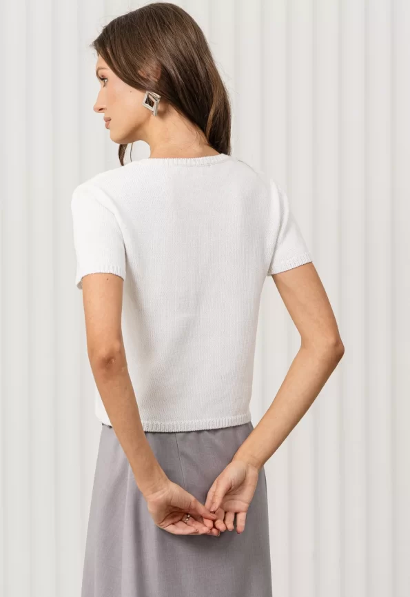 Джемпер женский (цвет: белый) фото 2