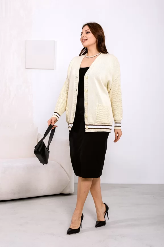 Жакет женский (цвет: молочный) фото 5