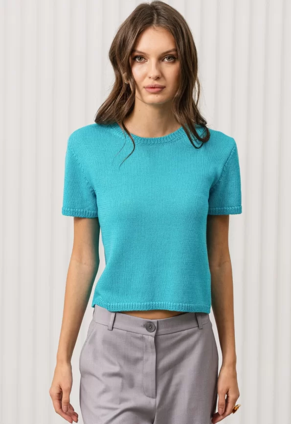 Джемпер женский (цвет: темно-бирюзовый) фото 1