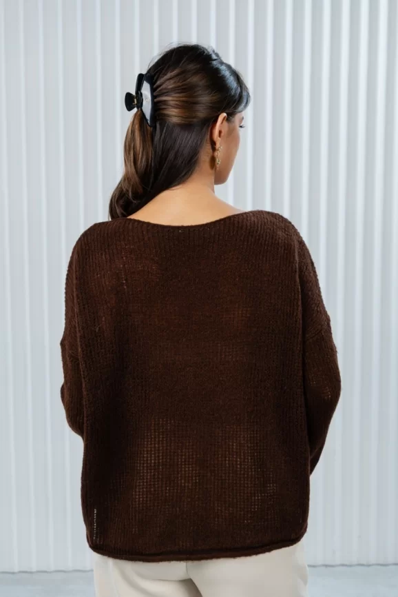Джемпер женский (цвет: шоколадный) фото 2