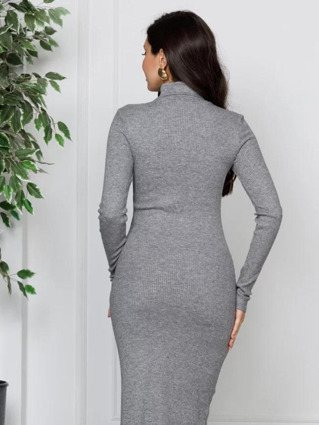 Платье женское (цвет: серый меланж) фото 5