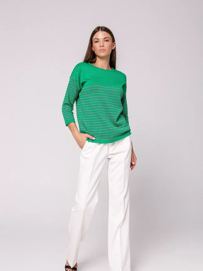 Джемпер женский (цвет: зеленый, малиновый) фото 4