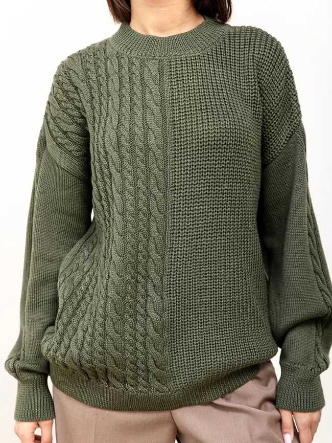 Джемпер женский (цвет: оливковый) фото 4