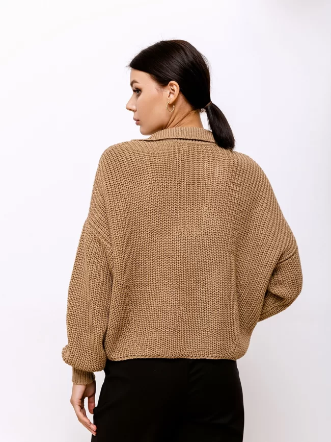 Джемпер женский (цвет: светло-коричневый) фото 2