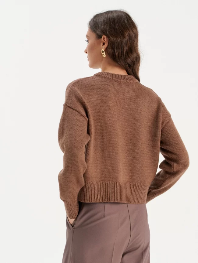 Джемпер женский (цвет: коричневый) фото 2