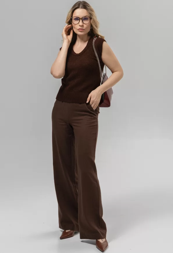 Жилет женский (цвет: шоколадный) фото 4