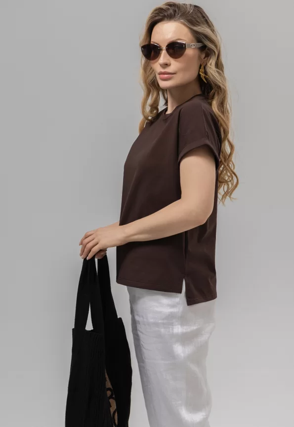 Джемпер женский (цвет: темно-шоколадный) фото 3