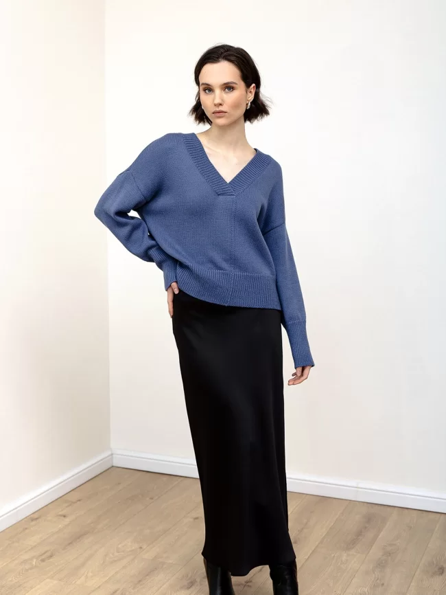 Джемпер женский (цвет: индиго) фото 4