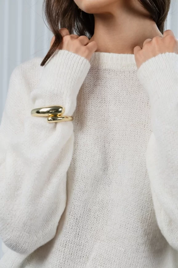 Джемпер женский (цвет: молочный) фото 4