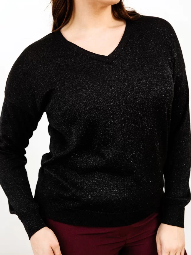 Джемпер женский (цвет: черный) фото 3