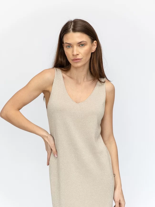 Платье женское (цвет: крем-брюле, серебро) фото 5