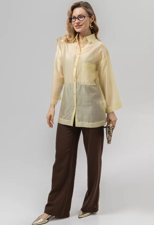 Блузка женская (цвет: сливочный) фото 4