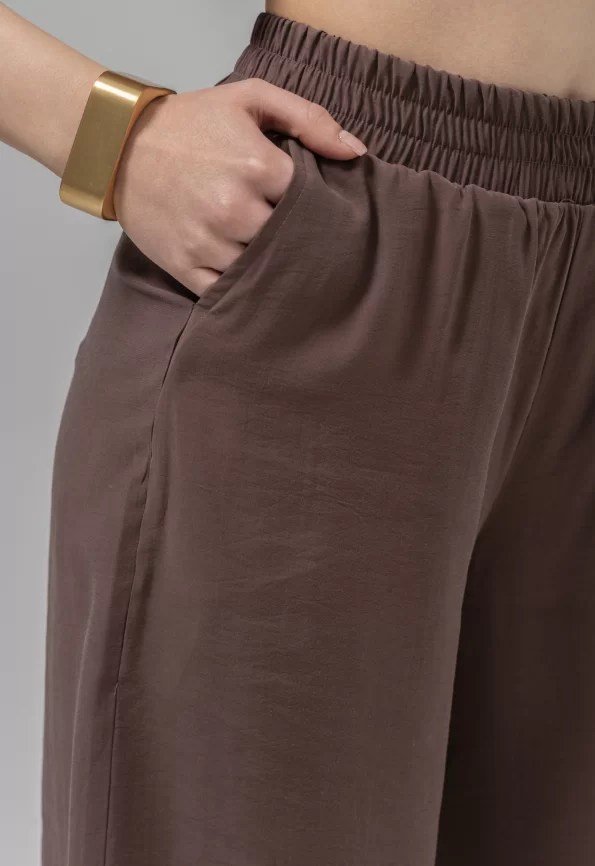 Брюки женские (цвет: шоколадный) фото 3