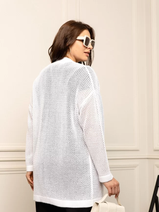 Кардиган женский (цвет: белый) фото 5