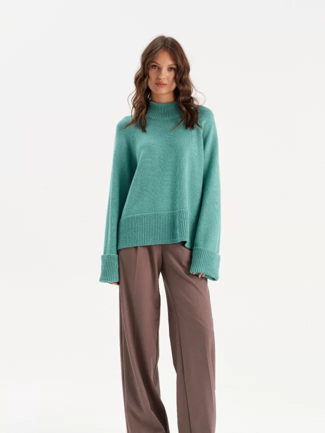 Джемпер женский (цвет: бирюзовый) фото 5