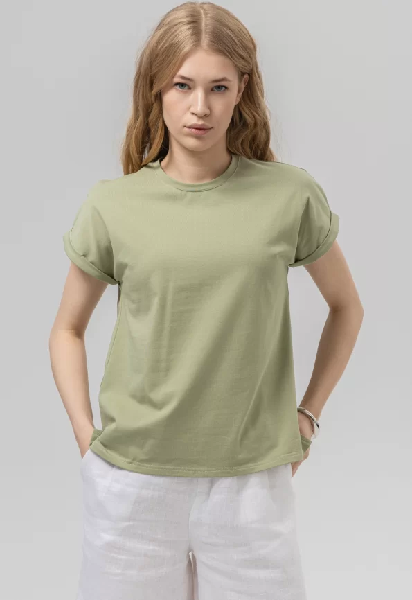 Джемпер женский (цвет: светло-оливковый) фото 4