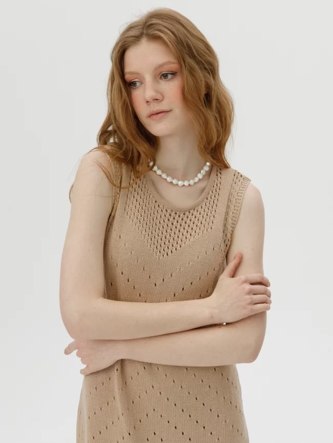 Платье женское (цвет: песочный) фото 3