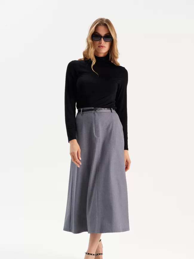 Юбка женская (цвет: серый меланж) фото 1