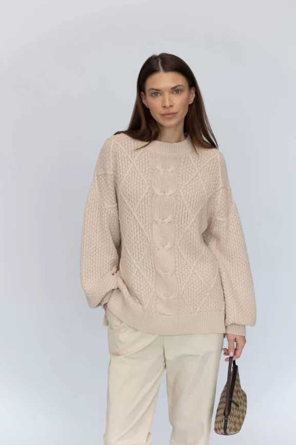 Джемпер женский (цвет: крем-брюле) фото 5