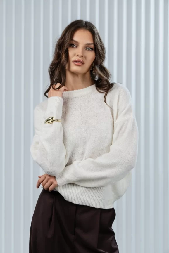 Джемпер женский (цвет: молочный) фото 6