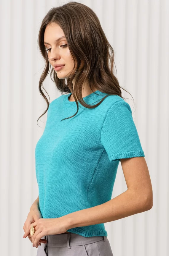 Джемпер женский (цвет: темно-бирюзовый) фото 3