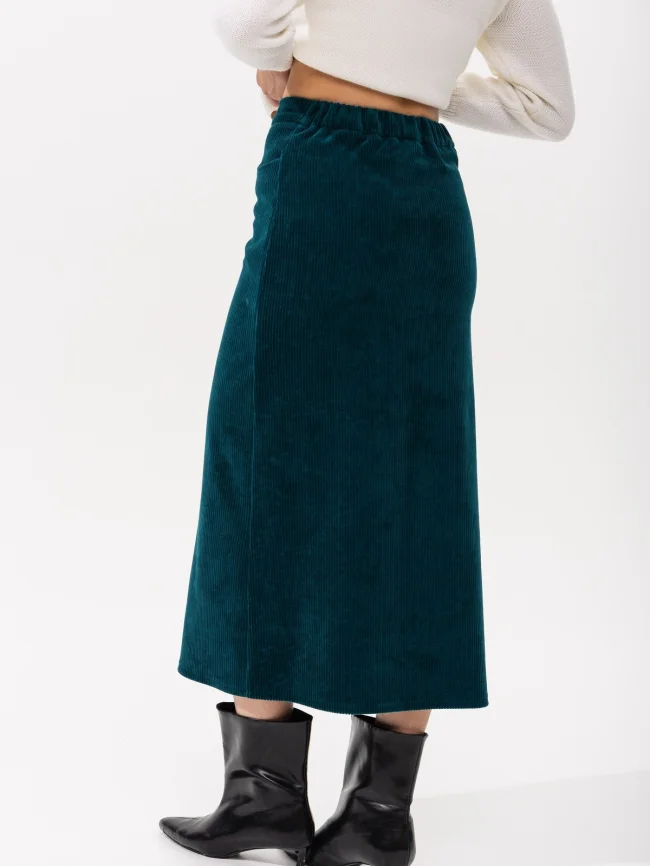 Юбка женская (цвет: глубокий сине-зеленый) фото 2