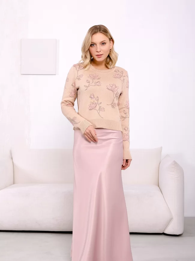 Джемпер женский (цвет: крем-брюле, розовый персик, светлое какао) фото 4