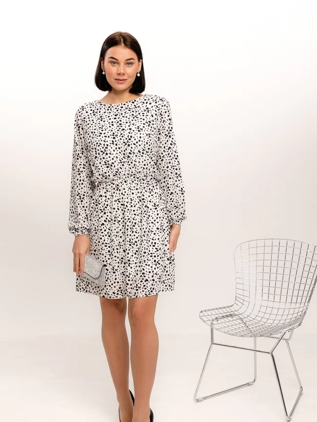 Платье женское (цвет: молочный, черный) фото 1