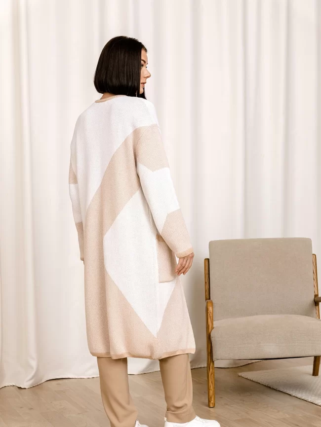 Кардиган женский (цвет: молочный, крем-брюле, белый) фото 2