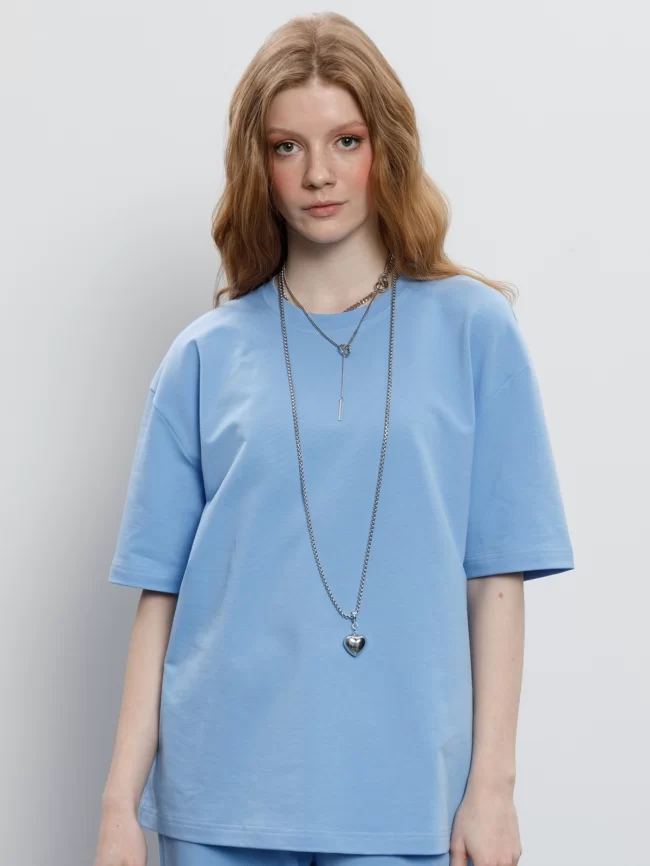 Костюм женский (джемпер, брюки) (цвет: голубой) фото 3