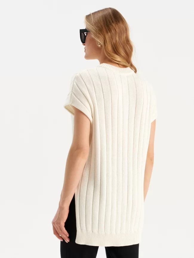 Жилет женский (цвет: молочный) фото 2