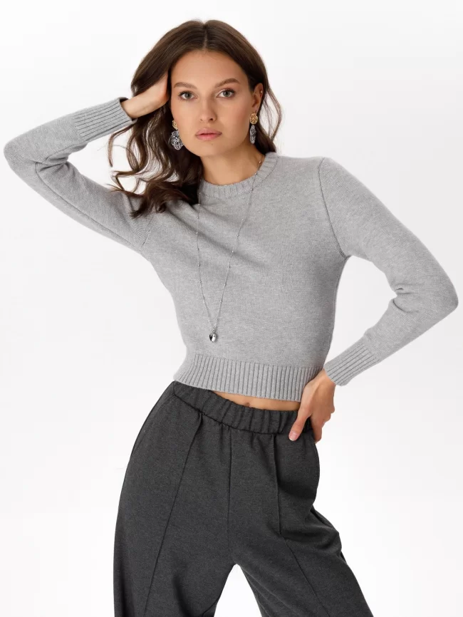 Джемпер женский (цвет: серый) фото 5