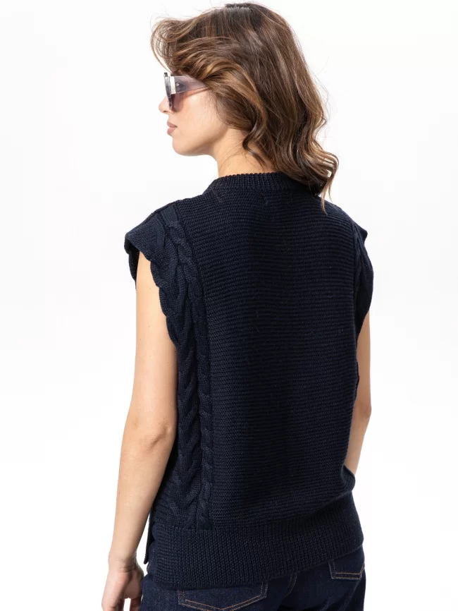 Жилет женский (цвет: темно-синий) фото 2