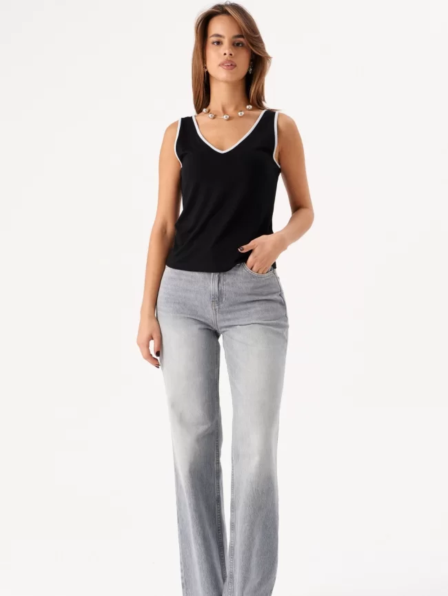 Жилет женский (цвет: черный, жемчужный серый) фото 4