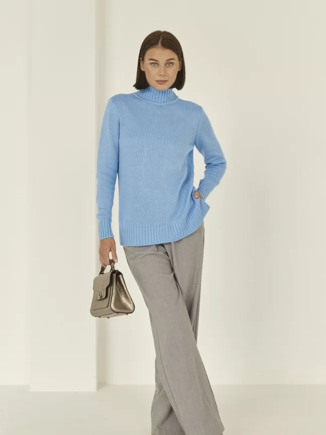 Джемпер женский (цвет: голубой) фото 8