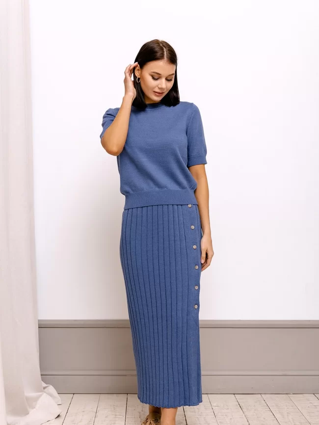 Юбка женская (цвет: индиго) фото 4