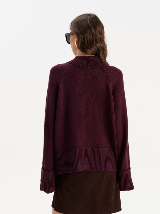 Джемпер женский (цвет: ежевичный) фото 2