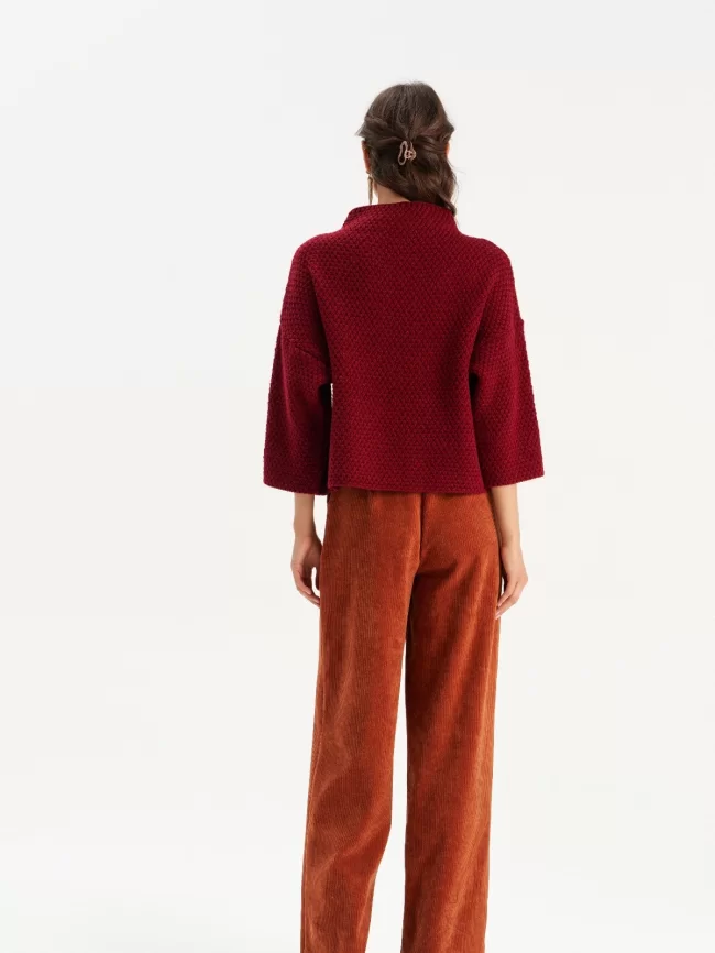 Джемпер женский (цвет: красновато-бордовый) фото 6