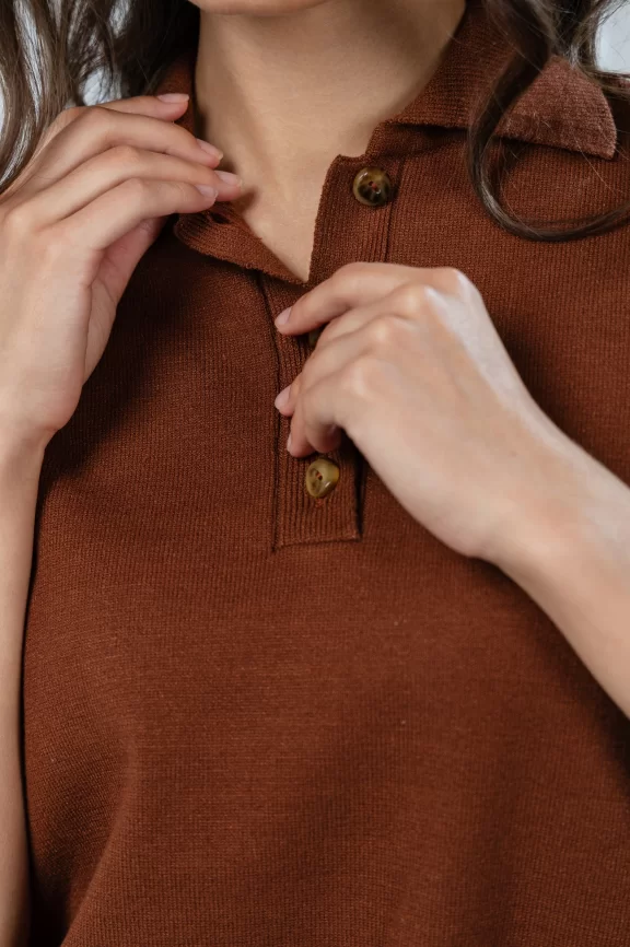 Джемпер женский (цвет: шоколадный) фото 3