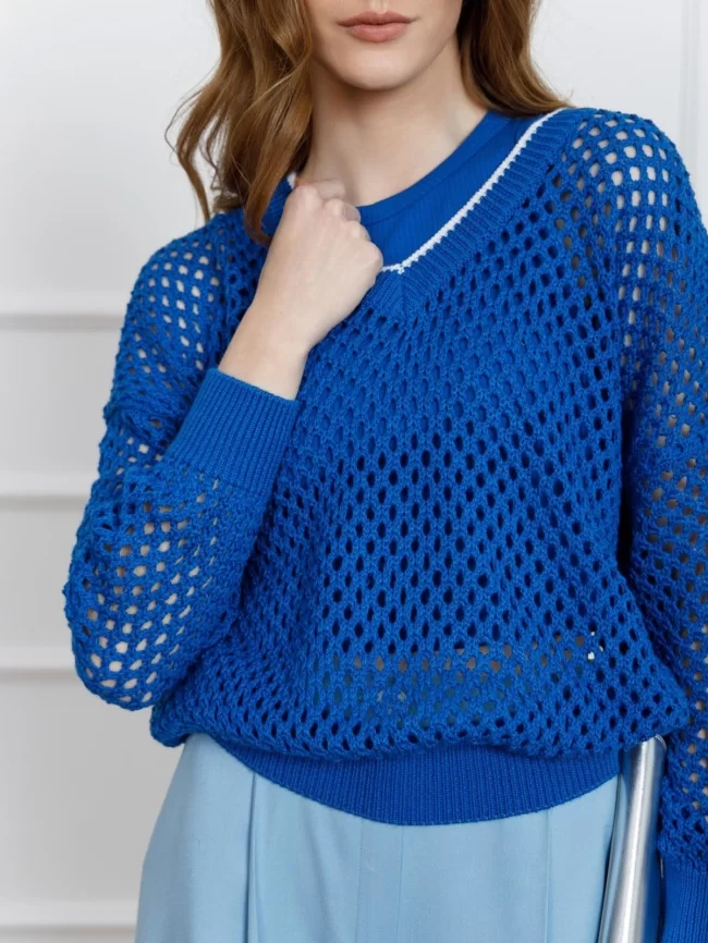 Джемпер женский (цвет: ярко-синий) фото 2