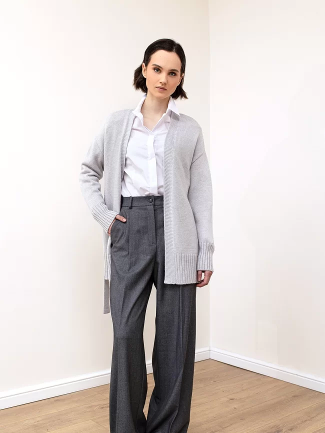 Кардиган женский (цвет: светло-серый) фото 5